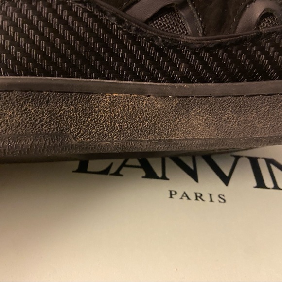 *SOLD* LANVIN “TRIPLE BLACK” Curb Sneaker - Picture 8 of 10